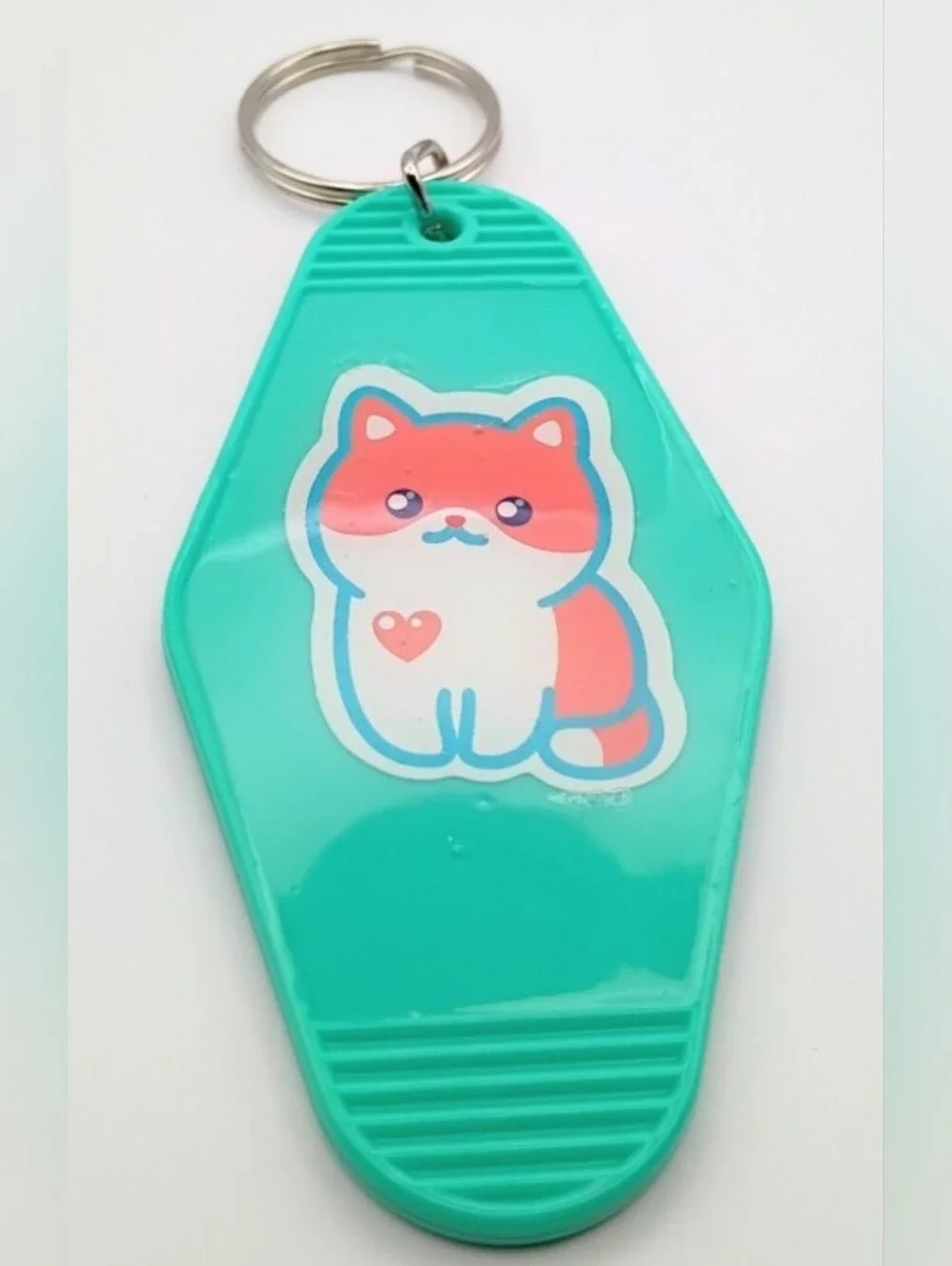 Teal Cat Keychain – Cute Cat Bag Charm